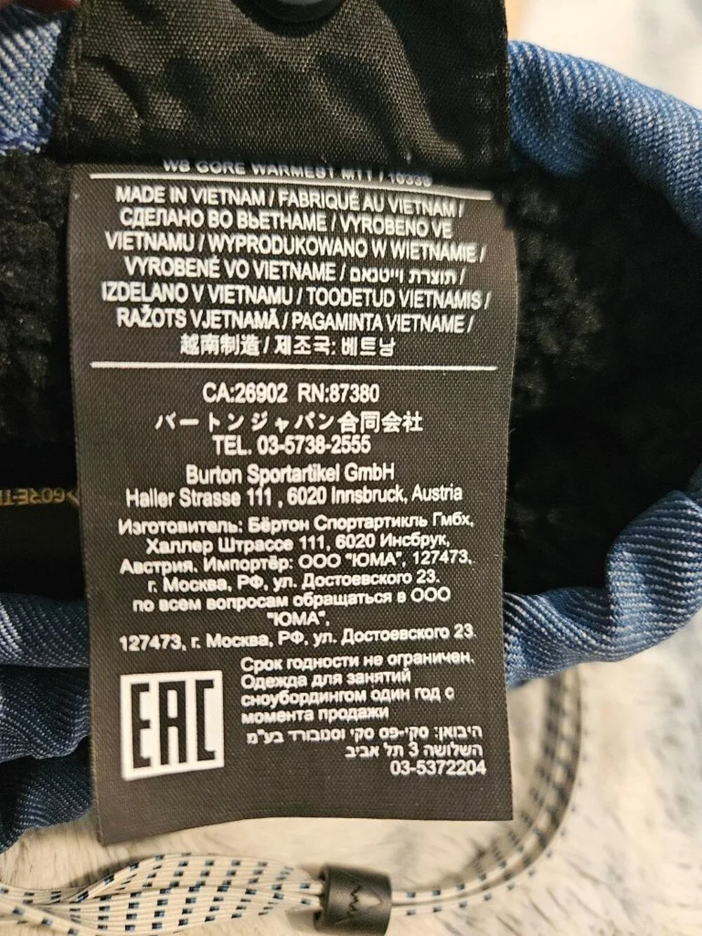 Burton Gore-tex Goatskin & Polyester Women Warmest Mittens Size Large